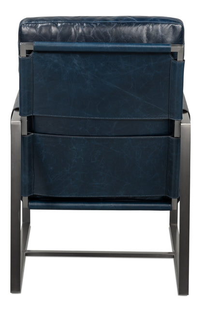 Edmonds Distilled Leather Chairblue