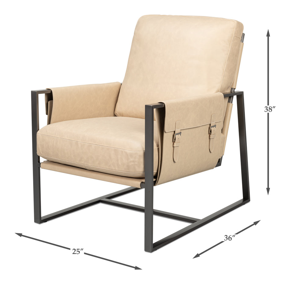 Edmonds Distilled Leather Chairwhite