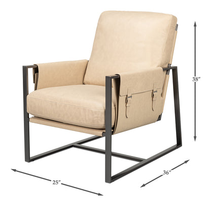 Edmonds Distilled Leather Chairwhite