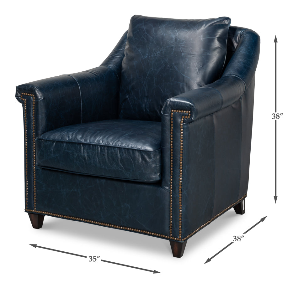 Vandike Arm Chair Chateau Blue