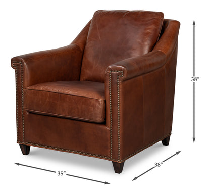 Vandike Arm Chair Newark Brown