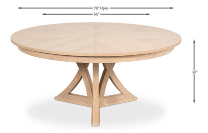 Casual Jupe Dining Tablebleached Oakm