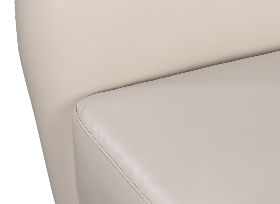 Lombard Wing Chaircrystal White Leather