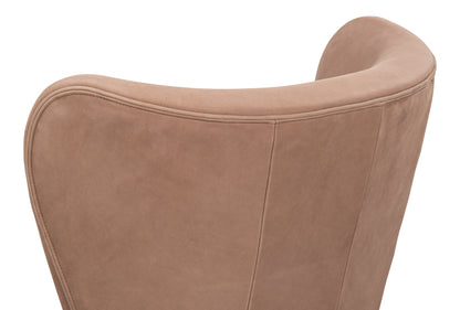 Lombard Wing Chairgreece Grey Leather