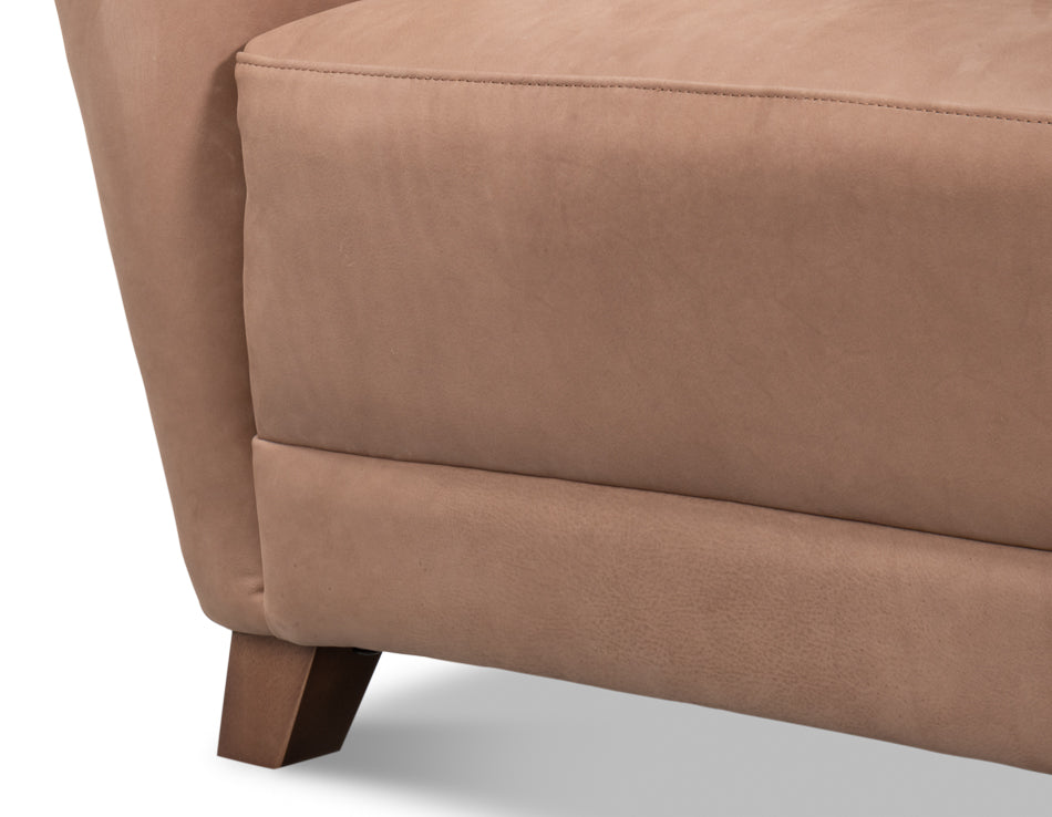 Lombard Wing Chairgreece Grey Leather