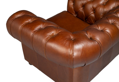 Savile Leather Chairdark Brown