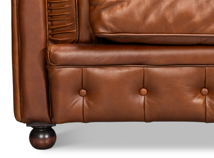 Savile Leather Chairdark Brown