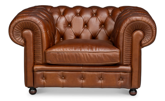 Savile Leather Chairdark Brown