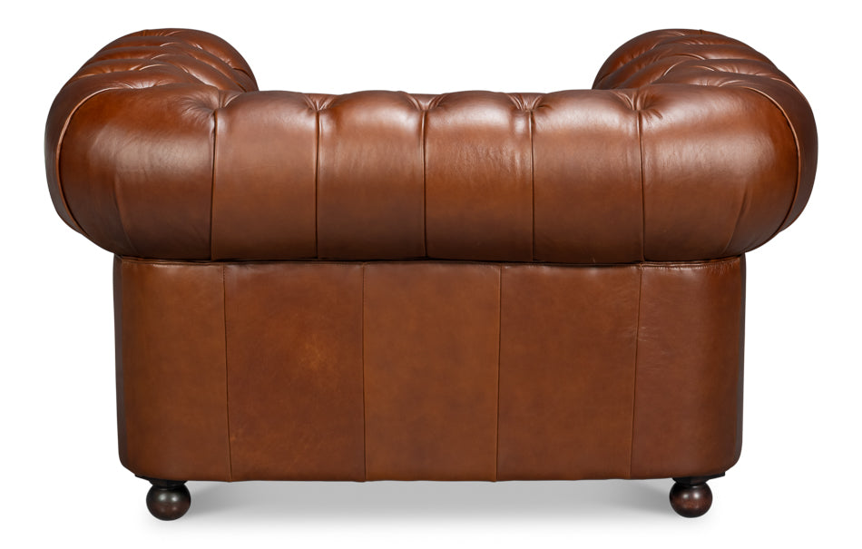 Savile Leather Chairdark Brown