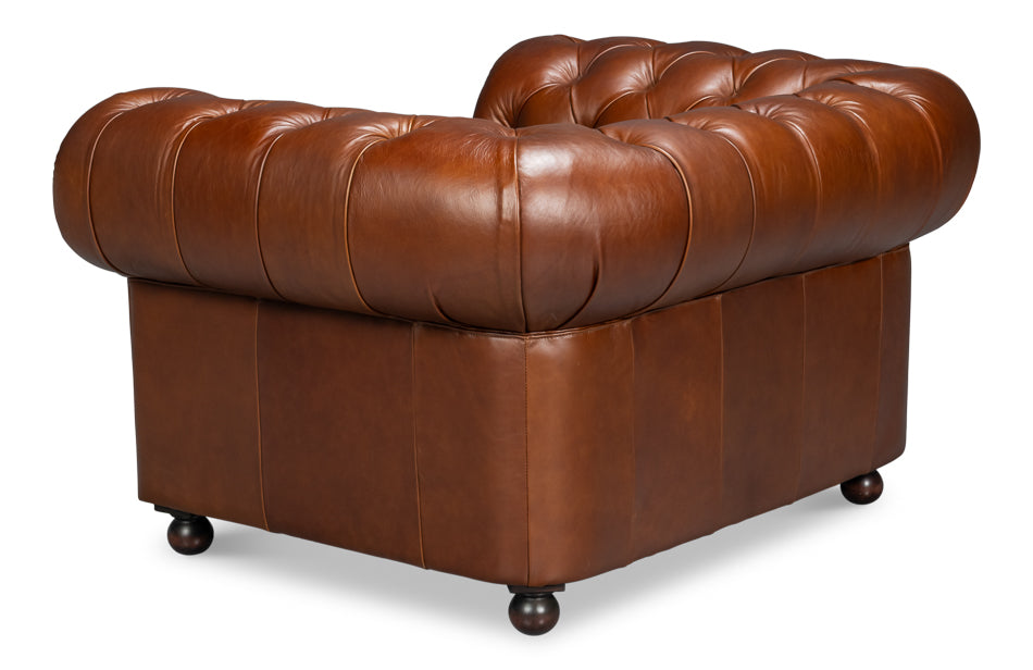 Savile Leather Chairdark Brown