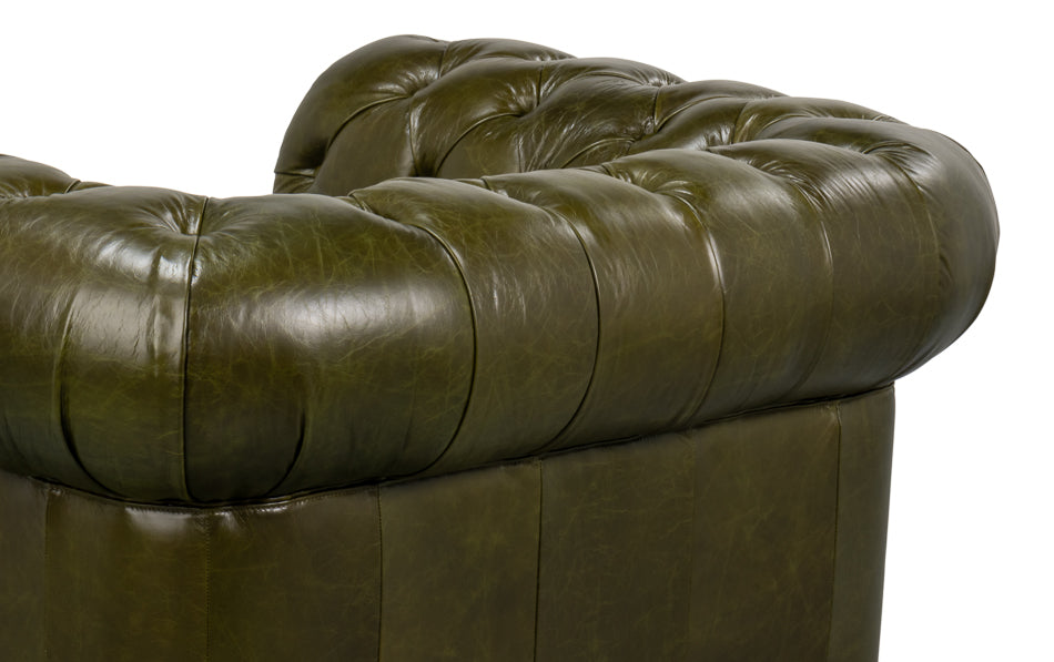 Savile Leather Chairgreen