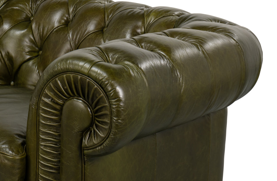 Savile Leather Chairgreen