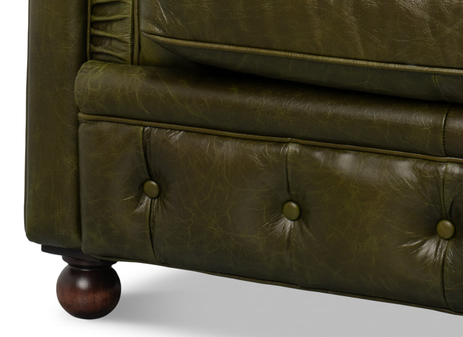 Savile Leather Chairgreen