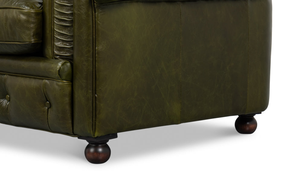 Savile Leather Chairgreen