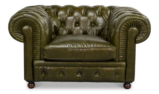 Savile Leather Chairgreen