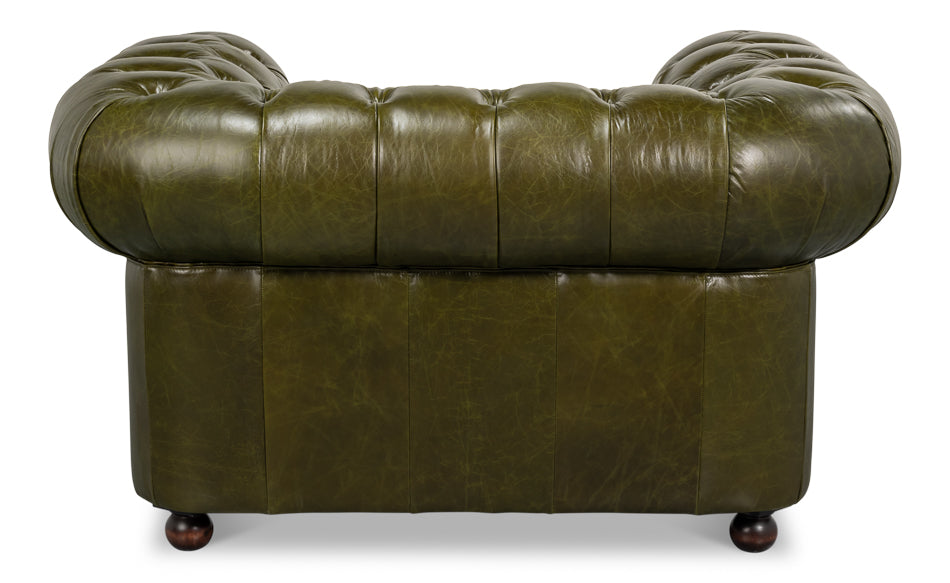Savile Leather Chairgreen