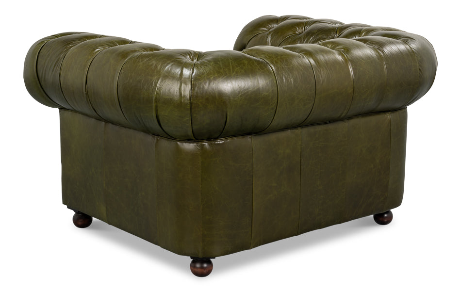 Savile Leather Chairgreen