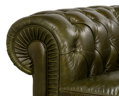 Savile Leather Chairgreen