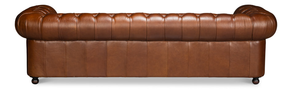 Savile Leather Sofa Marseile Dark Brown