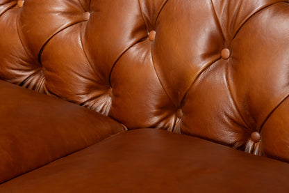 Savile Leather Sofa Marseile Dark Brown