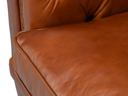 Savile Leather Sofa Marseile Dark Brown