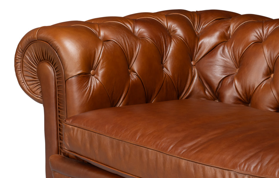 Savile Leather Sofa Marseile Dark Brown
