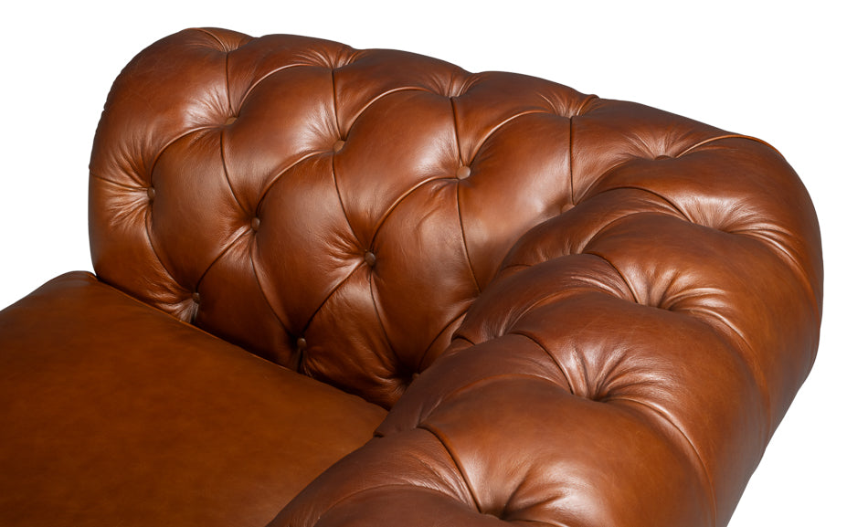 Savile Leather Sofa Marseile Dark Brown