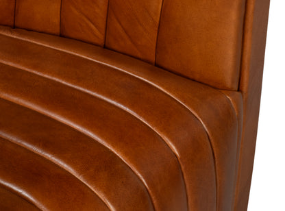 Essex Swivel Chair Havana Brown Leather