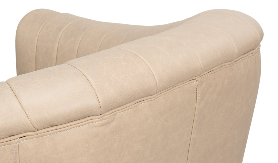 Essex Swivel Chair Cappucino White