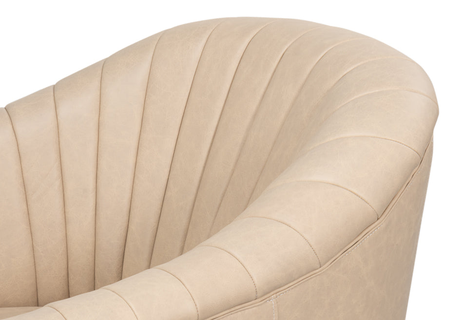 Essex Swivel Chair Cappucino White