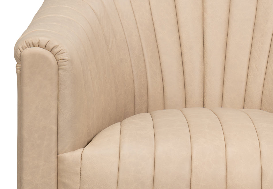Essex Swivel Chair Cappucino White