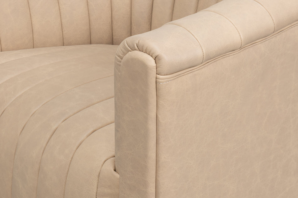 Essex Swivel Chair Cappucino White