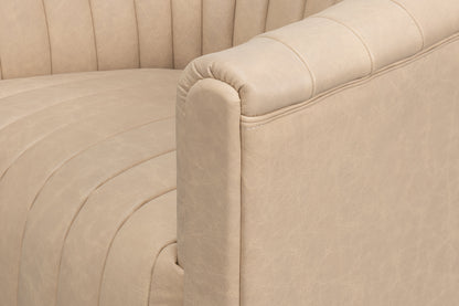 Essex Swivel Chair Cappucino White