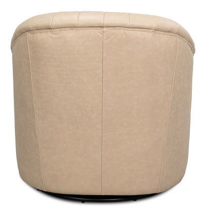Essex Swivel Chair Cappucino White