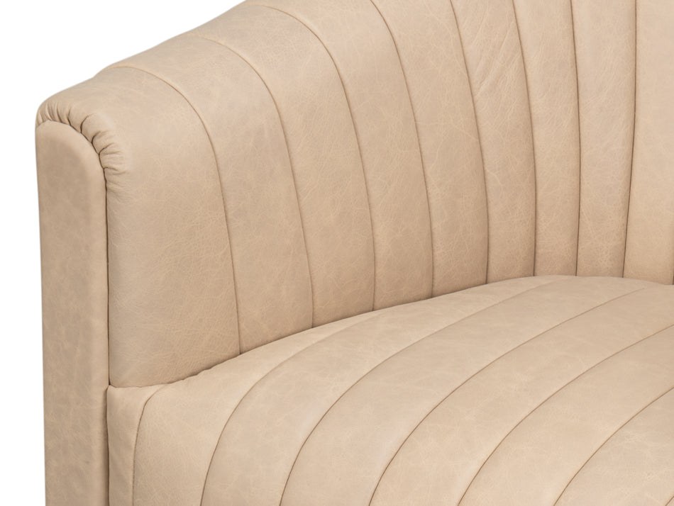Essex Swivel Chair Cappucino White