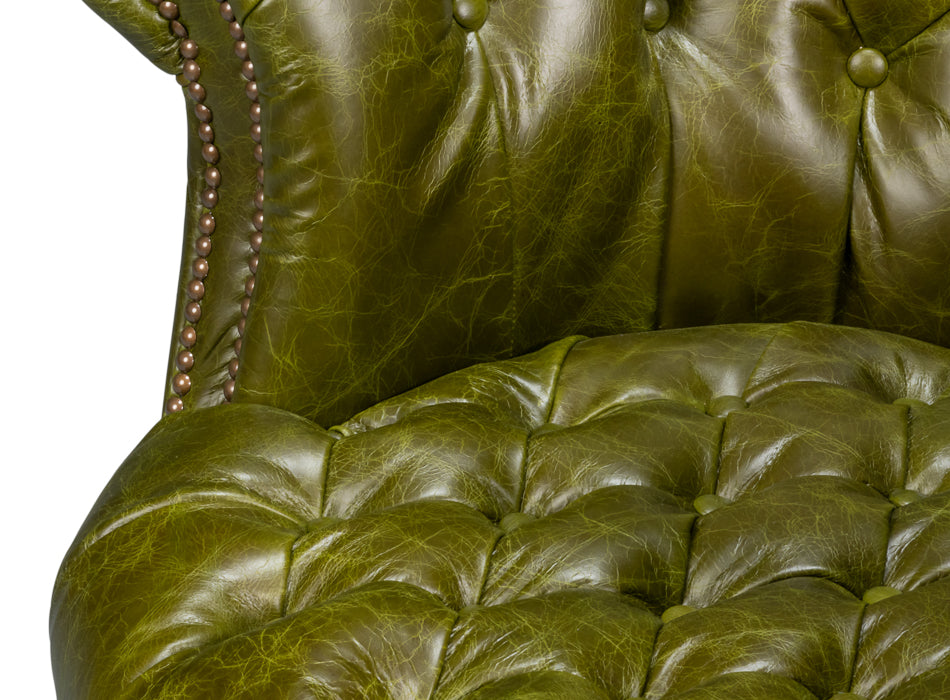Bastian Armchair Britain Green Leather