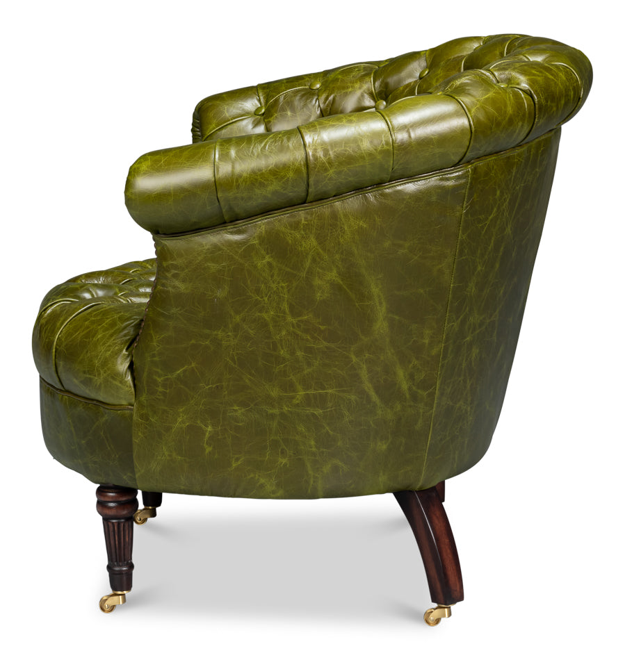 Bastian Armchair Britain Green Leather