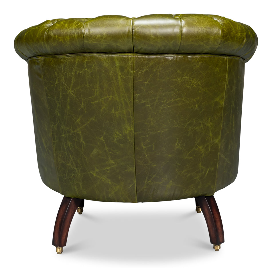 Bastian Armchair Britain Green Leather