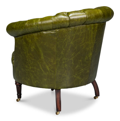 Bastian Armchair Britain Green Leather