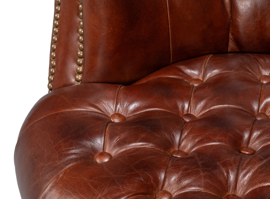 Bastian Armchair Newark Brown Leather