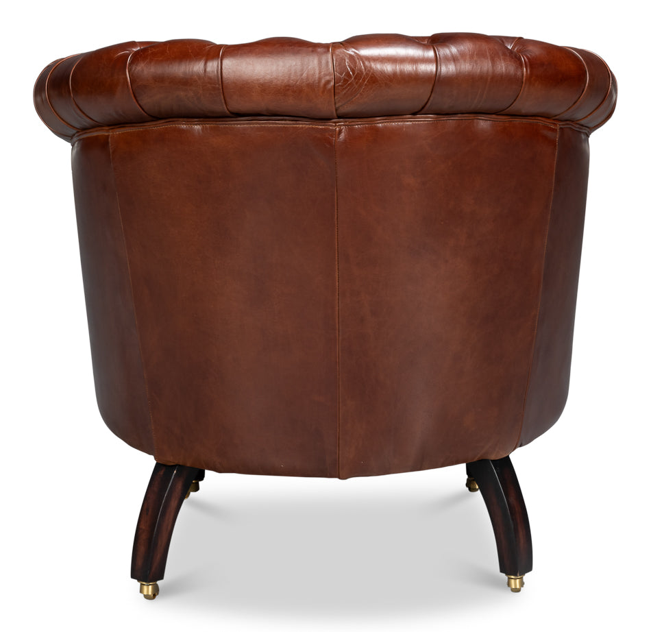 Bastian Armchair Newark Brown Leather