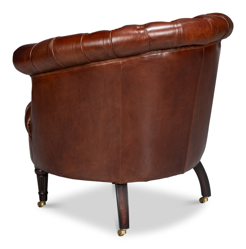 Bastian Armchair Newark Brown Leather