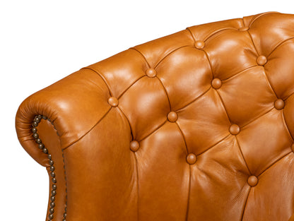 Bastian Armchair Tan Brown Leather