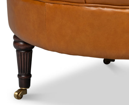 Bastian Armchair Tan Brown Leather