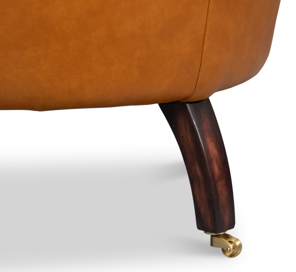Bastian Armchair Tan Brown Leather