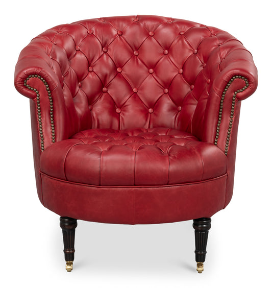 Bastian Armchair New Rouge Leather
