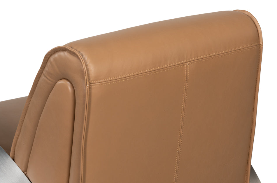 Carlisle Armchair Caramel Brown Leather