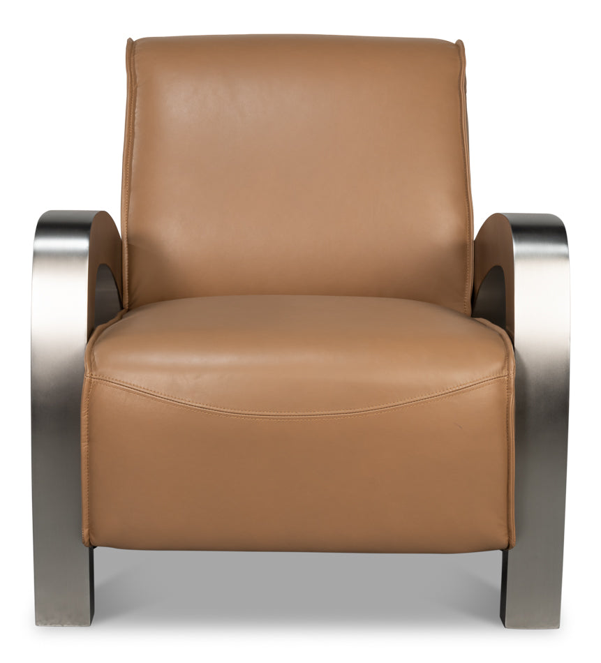 Carlisle Armchair Caramel Brown Leather