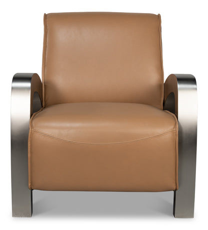 Carlisle Armchair Caramel Brown Leather