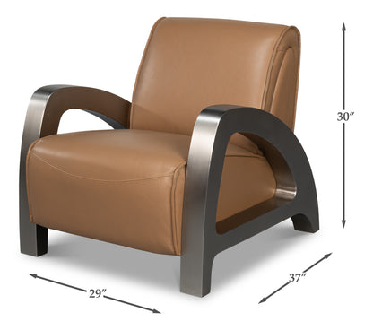 Carlisle Armchair Caramel Brown Leather
